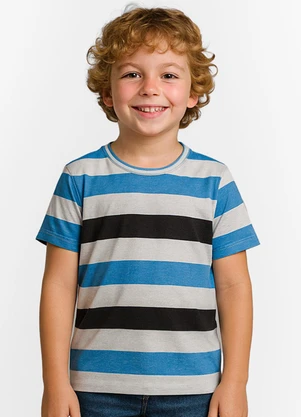 Infinita Cor - Camiseta Infantil Masculina Azul - INFINITA COR