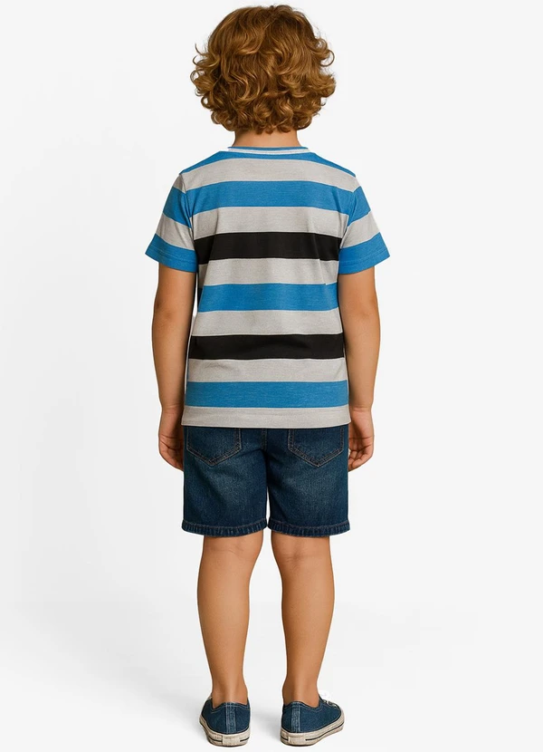 Infinita Cor - Camiseta Infantil Masculina Azul 4