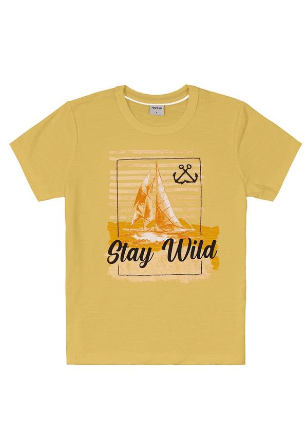 Rovi Kids - Camiseta Infantil Menino Barquinho Amarelo