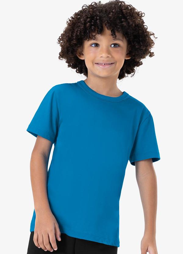 Rovi Kids - Camiseta Infantil Menino Básica Azul