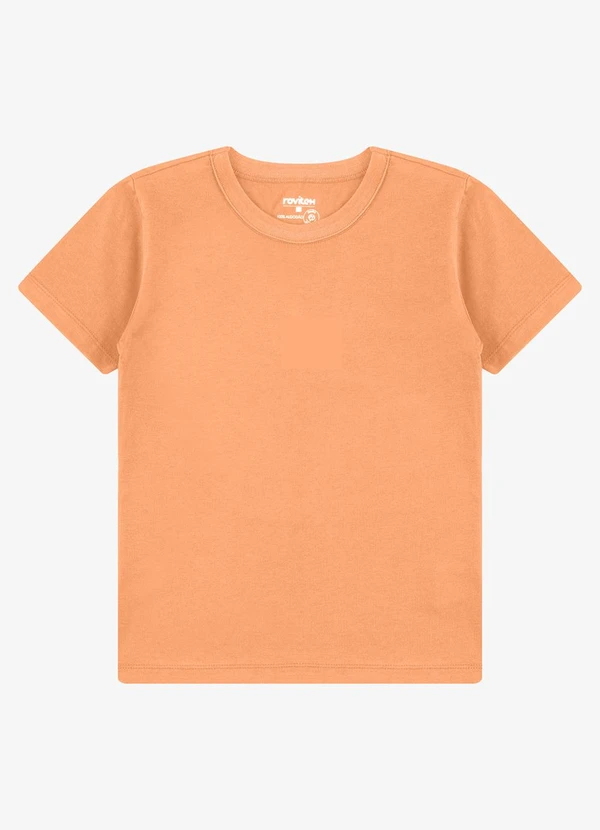 Rovi Kids - Camiseta Infantil Masculina Básica Laranja