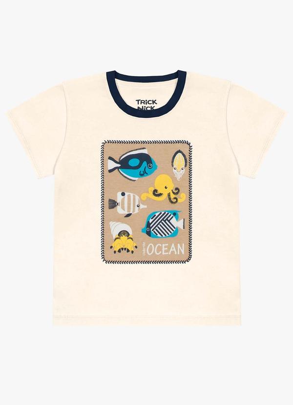 Trick Nick - Camiseta Infantil Masculina Bege