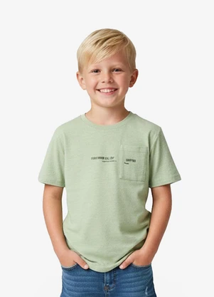 Trick Nick - Camiseta Infantil Masculina Bolso Frontal Verde - TRICK NICK