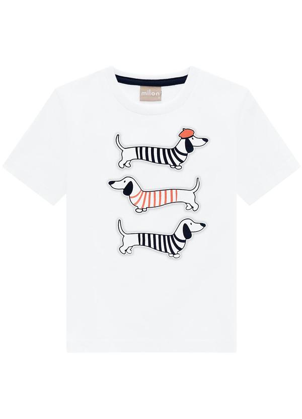 Milon - Camiseta Infantil Masculina Branco 3