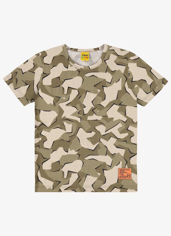 Rovi Kids - Camiseta Infantil Menino Camuflada Verde