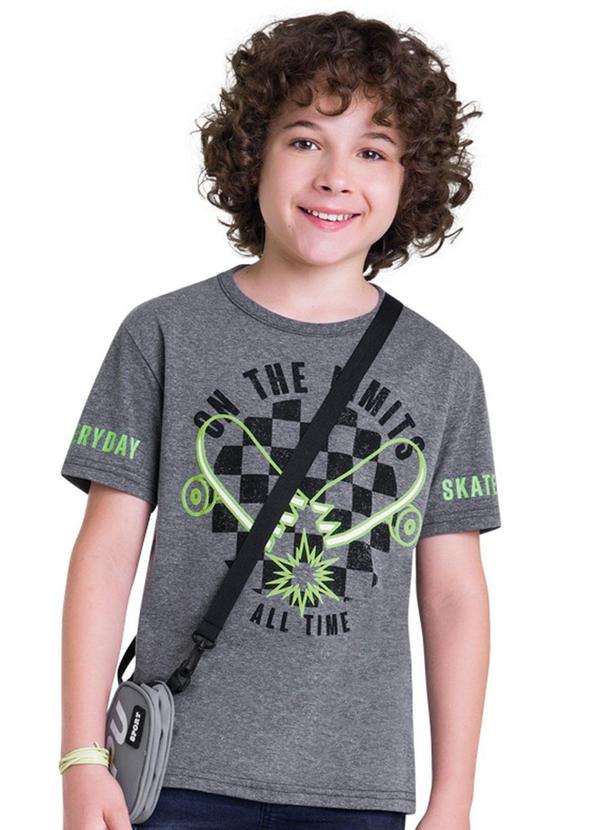 Kyly - Camiseta Infantil Menino Cinza