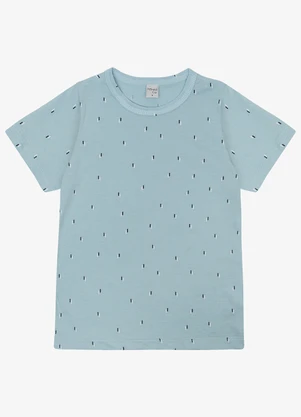 Infinita Cor - Camiseta Infantil Masculina Coqueiros Azul - INFINITA COR