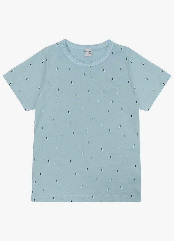 Infinita Cor - Camiseta Infantil Masculina Coqueiros Azul