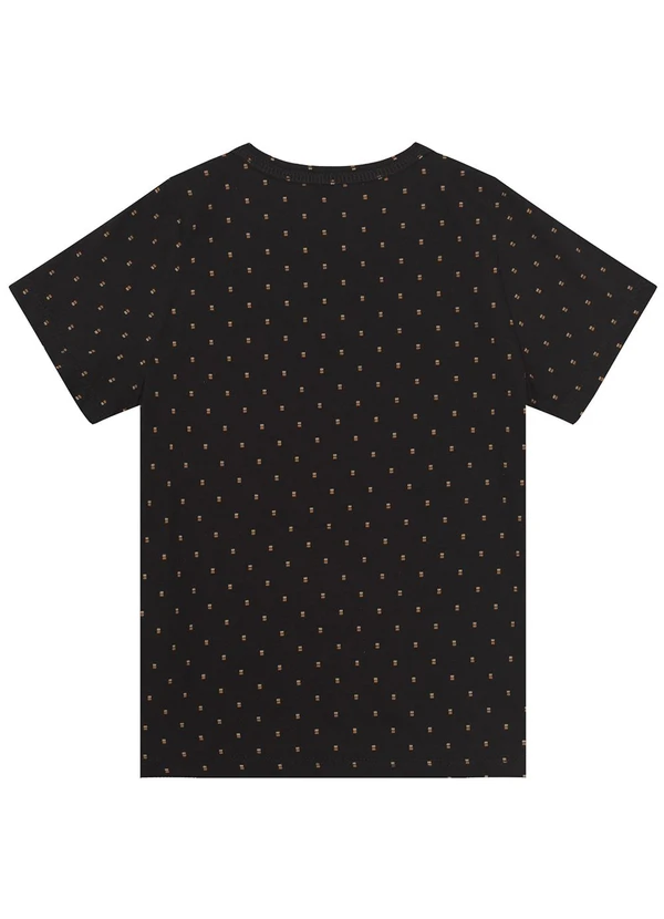 Infinita Cor - Camiseta Infantil Masculina Coqueiros Preto 2