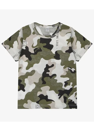 Infinita Cor - Camiseta Infantil Masculina Coqueiros Verde - INFINITA COR