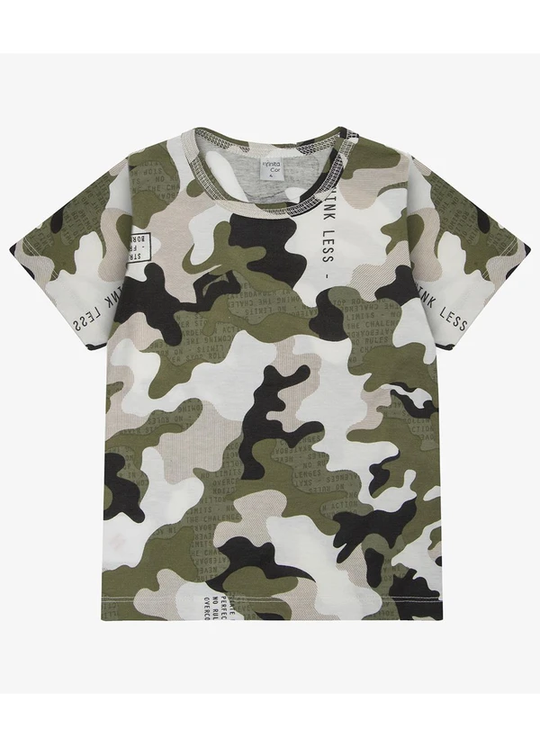 Infinita Cor - Camiseta Infantil Masculina Coqueiros Verde