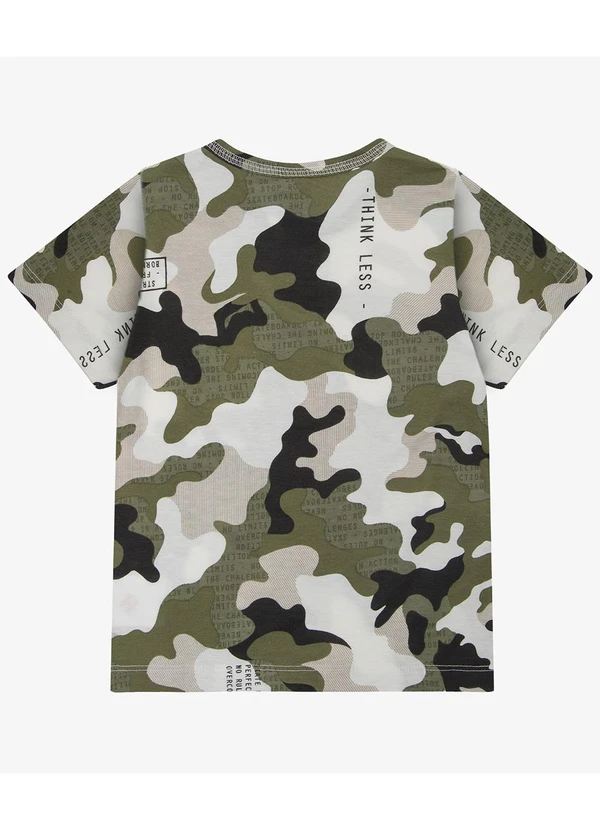 Infinita Cor - Camiseta Infantil Masculina Coqueiros Verde 2