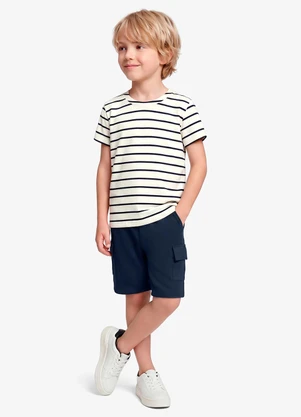 Rovi Kids - Camiseta Infantil Masculina em Cotton Azul - ROVI KIDS