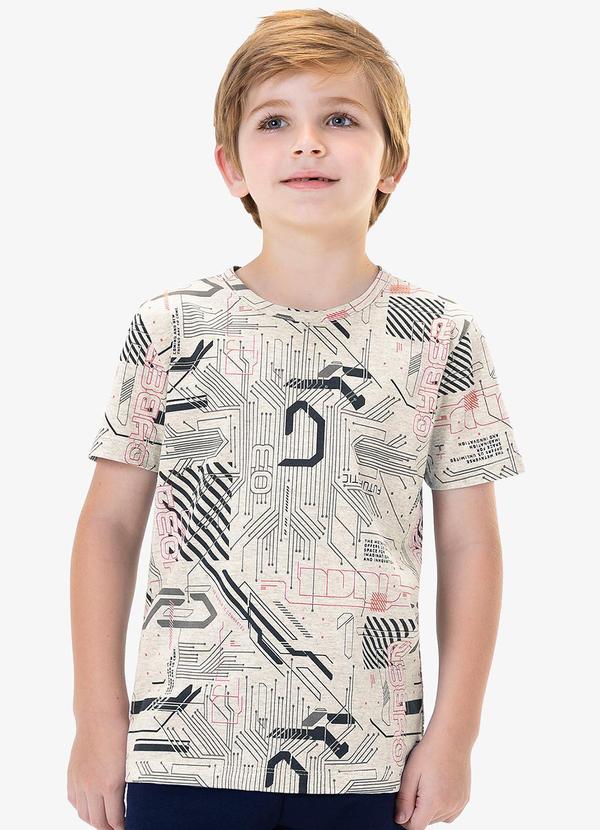 Rovi Kids - Camiseta Infantil Menino Estampada Cinza