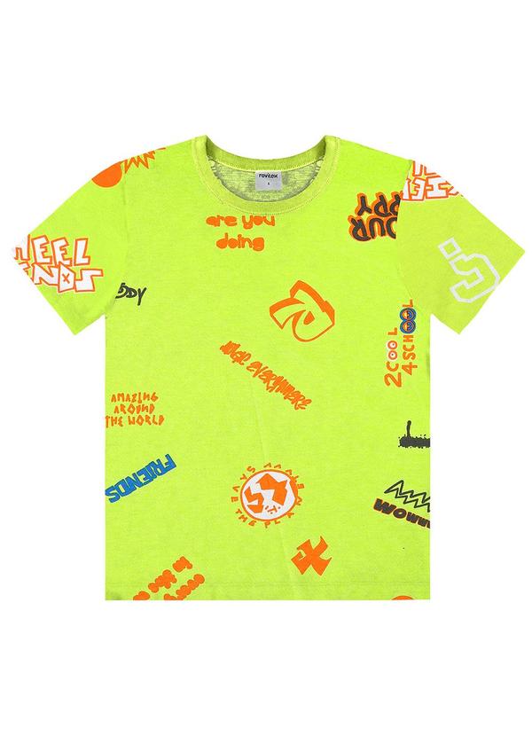 Rovi Kids - Camiseta Infantil Masculina Estampada Verde