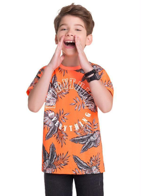 Kyly - Camiseta Infantil Masculina Laranja