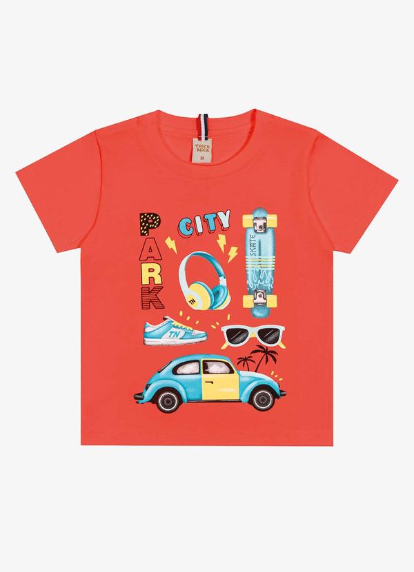 Trick Nick - Camiseta Infantil Menino Laranja