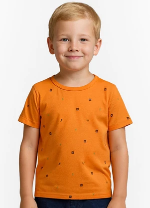 Infinita Cor - Camiseta Infantil Masculina Laranja - INFINITA COR