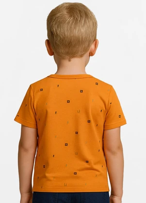 Infinita Cor - Camiseta Infantil Masculina Laranja - INFINITA COR