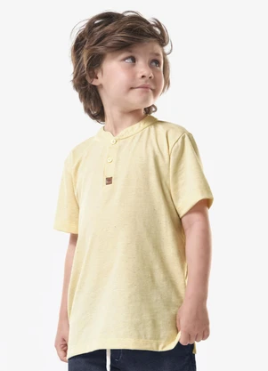 Trick Nick - Camiseta Infantil Masculina Meia Malha Amarelo - TRICK NICK