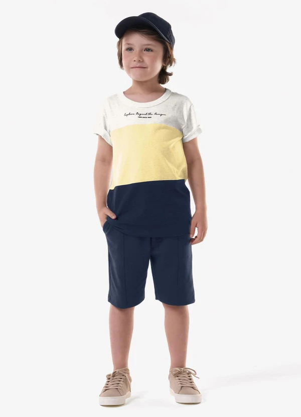 Trick Nick - Camiseta Infantil Masculina Meia Malha Azul
