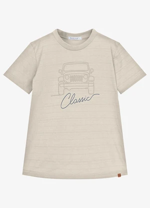 Trick Nick - Camiseta Infantil Masculina Meia Malha Bege - TRICK NICK