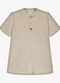 Trick Nick - Camiseta Infantil Masculina Meia Malha Amarelo - variação: Marrom