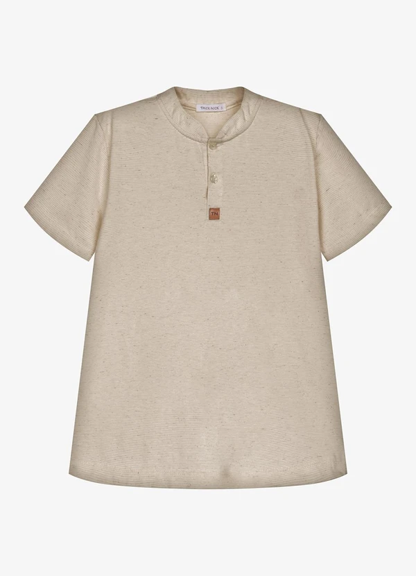 Trick Nick - Camiseta Infantil Masculina Meia Malha Marrom