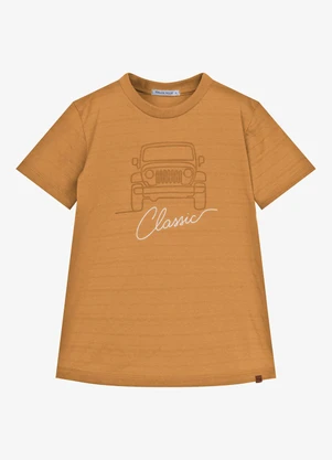 Trick Nick - Camiseta Infantil Masculina Meia Malha Marrom - TRICK NICK