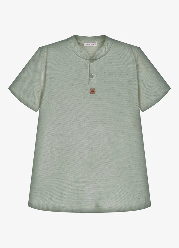 Trick Nick - Camiseta Infantil Masculina Meia Malha Verde