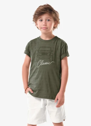 Trick Nick - Camiseta Infantil Masculina Meia Malha Verde - TRICK NICK