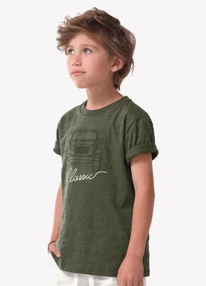 Trick Nick - Camiseta Infantil Masculina Meia Malha Verde - TRICK NICK