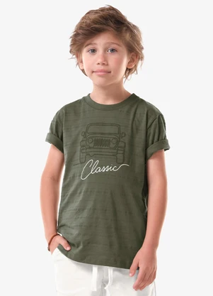 Trick Nick - Camiseta Infantil Masculina Meia Malha Verde - TRICK NICK