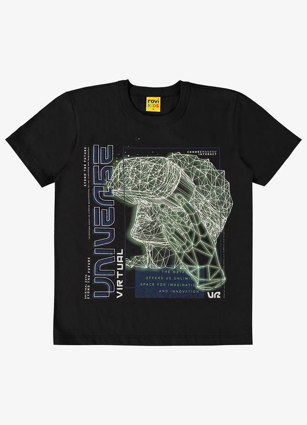Rovi Kids - Camiseta Infantil Menino Preto