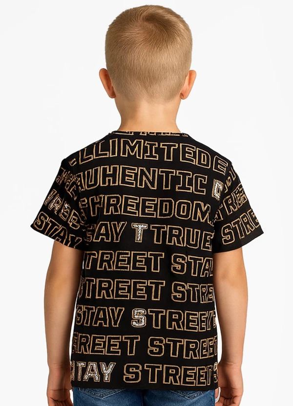 Infinita Cor - Camiseta Infantil Masculina Preto 2