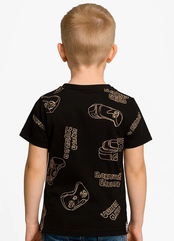 Infinita Cor - Camiseta Infantil Masculina Preto 2