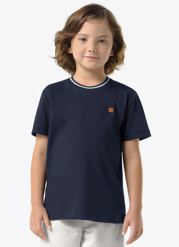 Trick Nick - Camiseta Infantil Masculina Suedine Azul