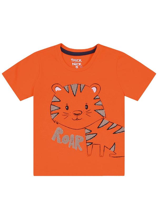 Trick Nick - Camiseta Infantil Menino Tigre Laranja