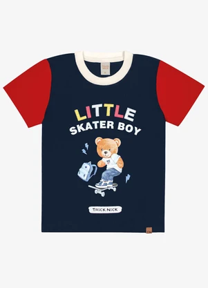 Trick Nick - Camiseta Infantil Menino Urso Azul - TRICK NICK