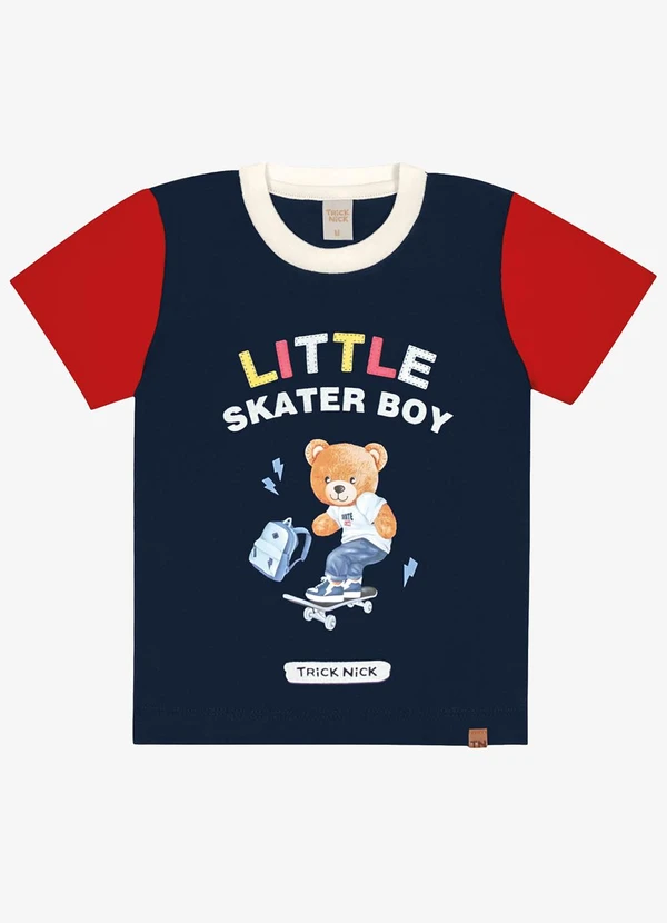 Trick Nick - Camiseta Infantil Menino Urso Azul