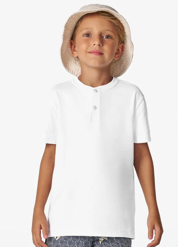 Trick Nick - Camiseta Infantil Masculino Cotton Leve Branco