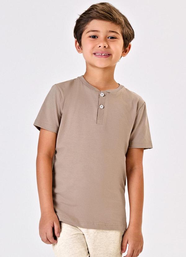 Trick Nick - Camiseta Infantil Masculino Cotton Leve Marrom