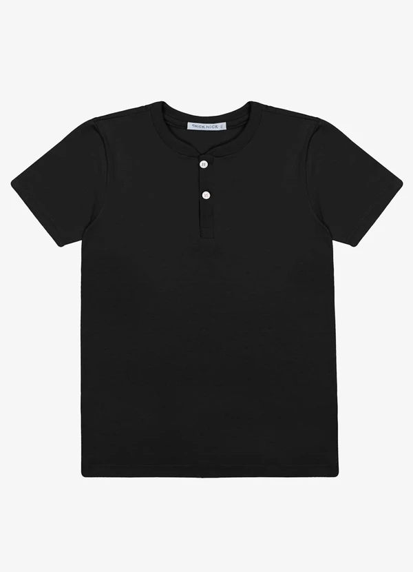 Trick Nick - Camiseta Infantil Masculino Cotton Leve Preto