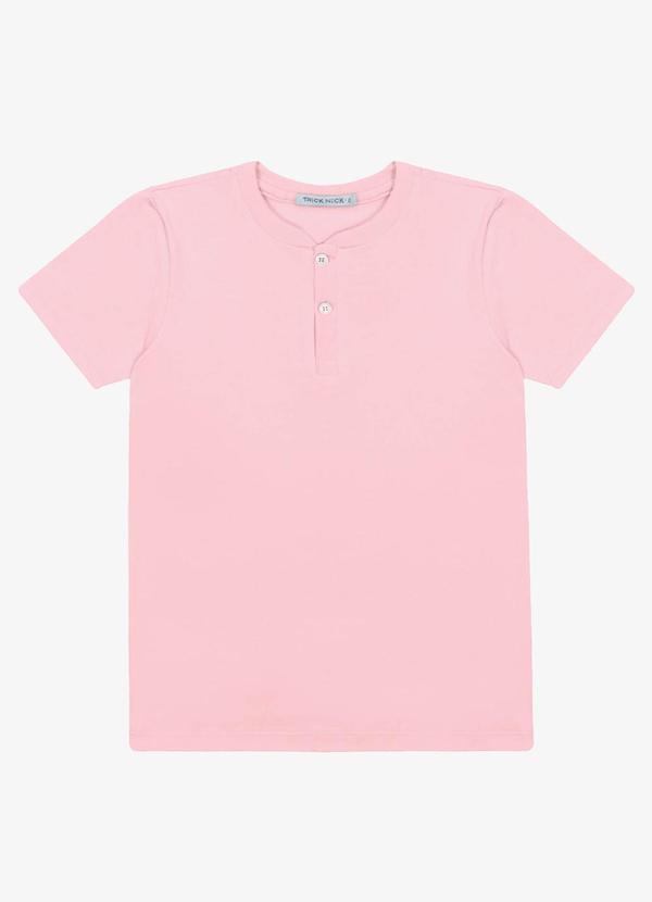 Trick Nick - Camiseta Infantil Masculino Cotton Leve Rosa