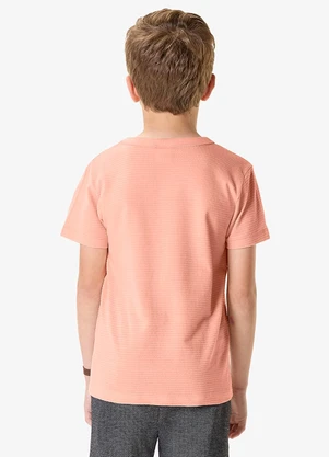 Rovi Kids - Camiseta Infantil Meia Malha com Estampa Rosa - ROVI KIDS