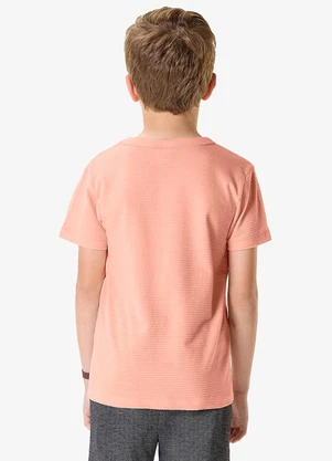 Rovi Kids - Camiseta Infantil Meia Malha com Estampa Rosa - ROVI KIDS