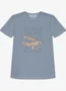 Trick Nick - Camiseta Infantil Meia Malha e Estampa Branco - variação: Azul