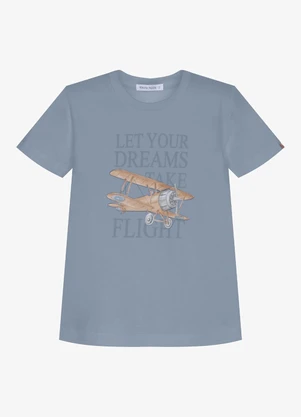 Trick Nick - Camiseta Infantil Meia Malha e Estampa Azul - TRICK NICK