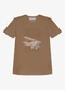 Trick Nick - Camiseta Infantil Meia Malha e Estampa Azul - variação: Marrom