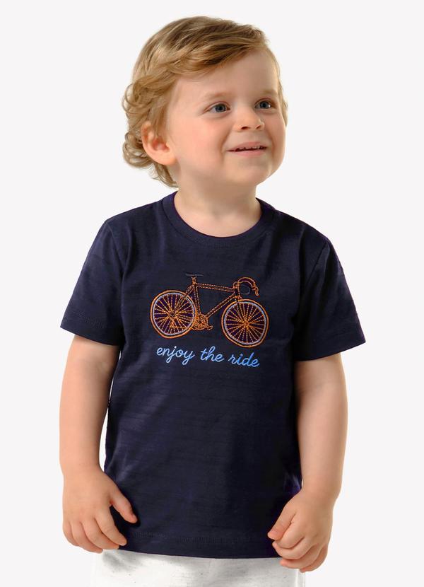 Trick Nick - Camiseta Infantil Meia Malha Estampa Azul